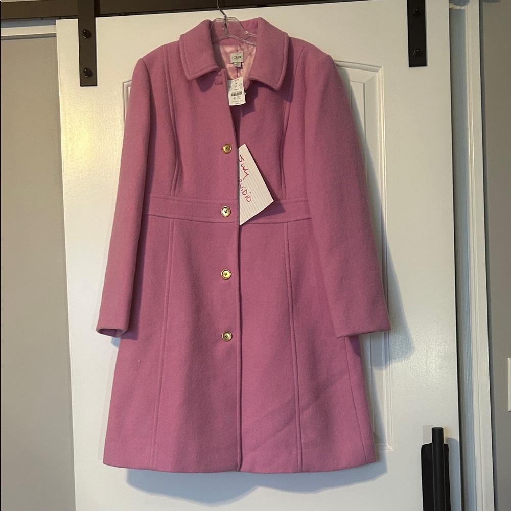 J. Crew Women's Pea Coat in Soft Pink - NWT